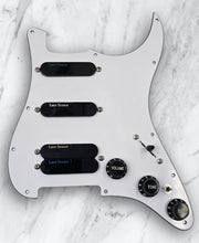 Load image into Gallery viewer, LACE® Custom Shop Strat Plus Ultra (White/Black/White) Loaded Pickguard
