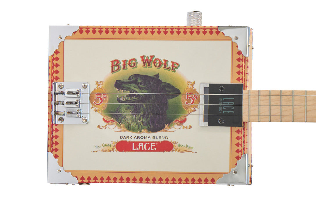 Electric Cigar Box Guitar Big Wolf 3 String – Lace Music Products