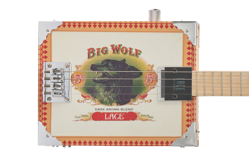 Electric Cigar Box Guitar Big Wolf 4 String – Lace Music Products